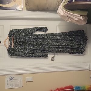 long green flowered dress